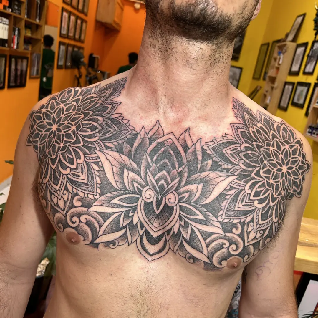 Geometric & Mandala tattoo created at Mex Tattoos Bali