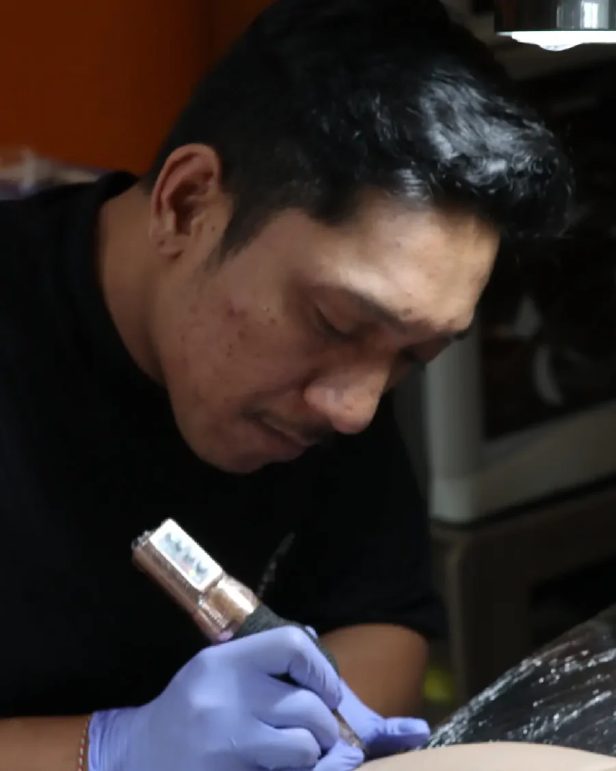 Yudha, tattoo artist at Mex Tattoos Bali